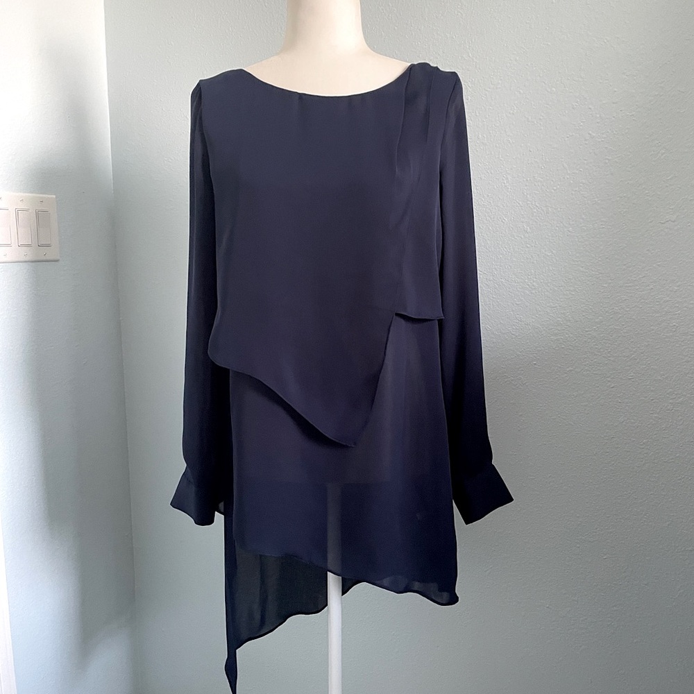 White House Black Market Sheer Tunic Size 6